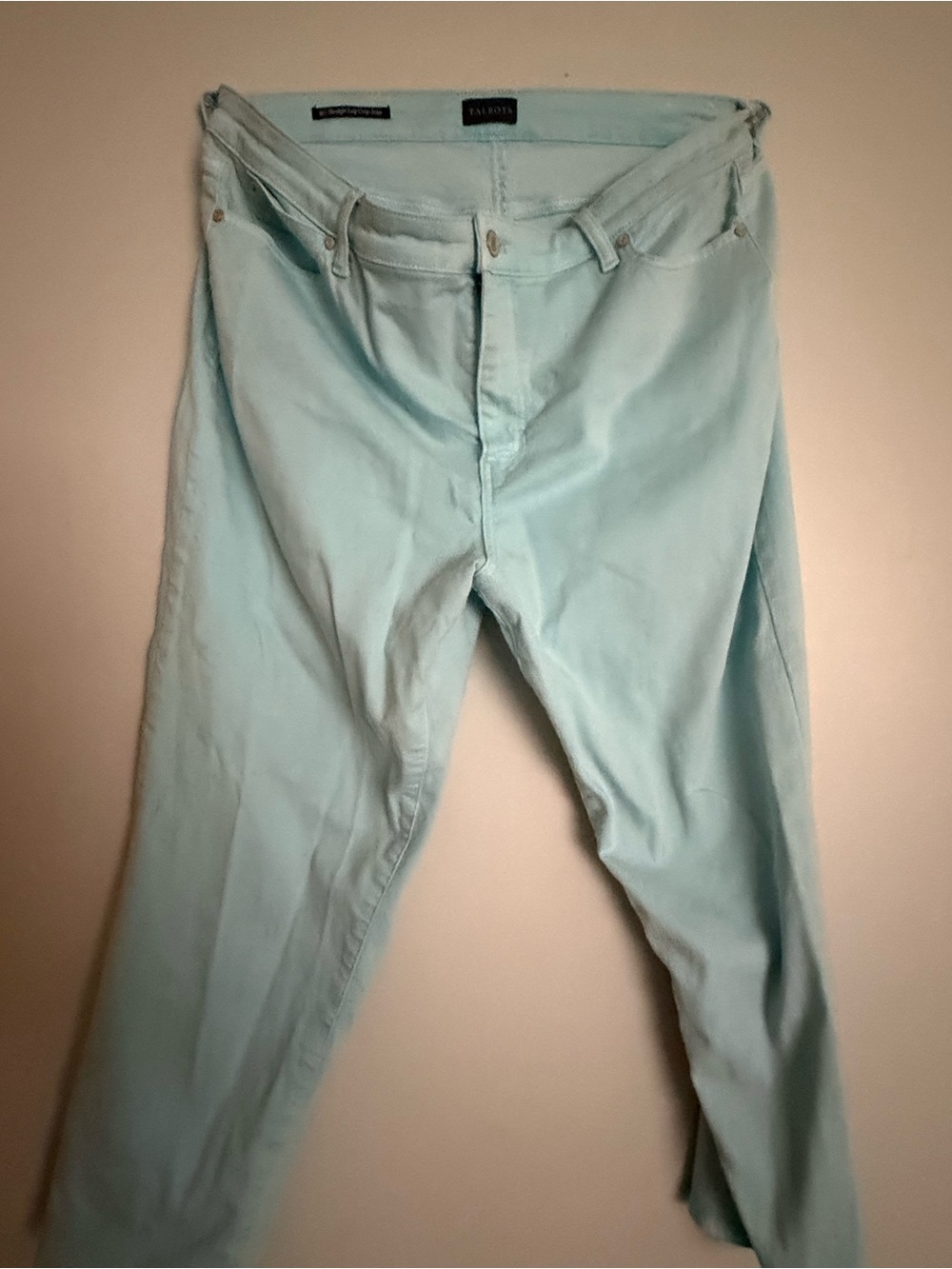 Talbots Pale Aqua Straight Leg Pants